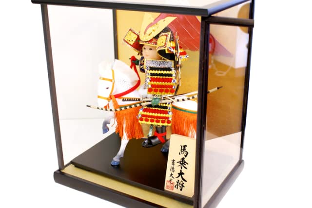 Amazon | 【五月人形】吉徳大光作 武者人形「馬乗大将」ガラスケース