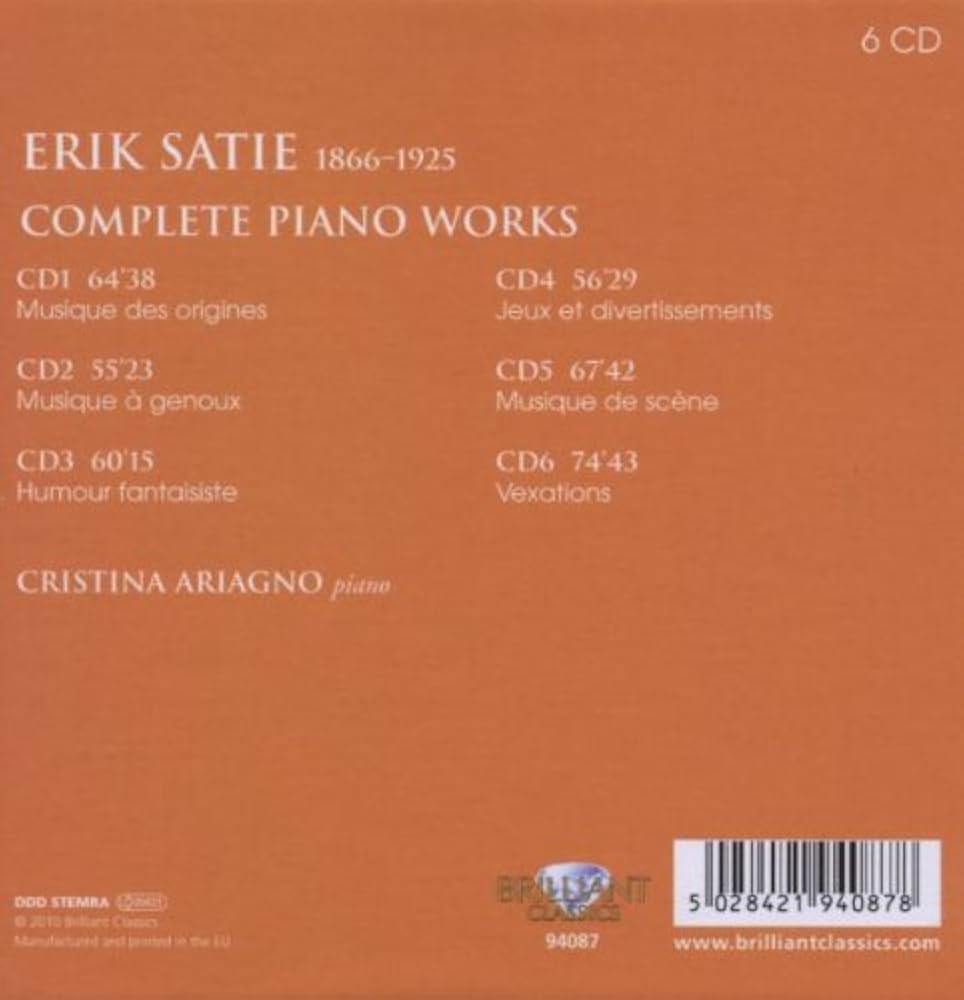 Amazon.com: Satie: Complete Piano Works