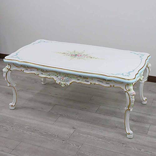 Amazon.co.jp: ロココ調 リビングテーブル 120cm ハンドペイント