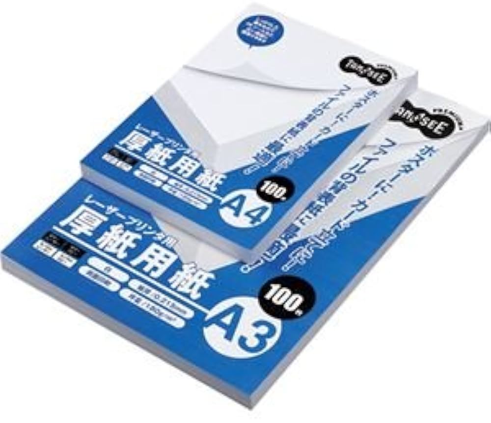 Amazon.co.jp: （まとめ） TANOSEE レーザープリンター用厚紙用紙 A3 1
