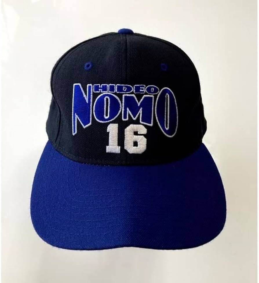 Amazon.co.jp: 90s NOMO 野茂英雄 ドジャース キャップ 帽子 黒青
