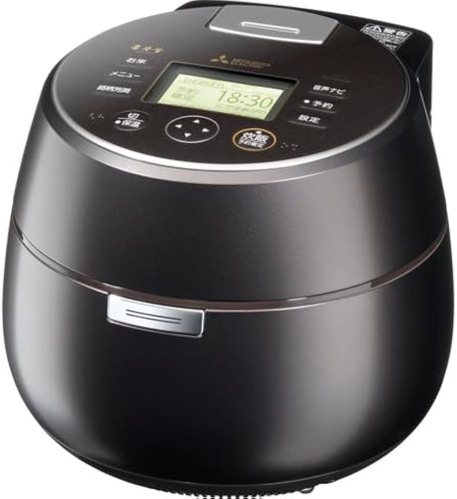 Amazon.co.jp: IHジャー炊飯器（5.5合炊き） 黒銀蒔MITSUBISHI 本炭釜