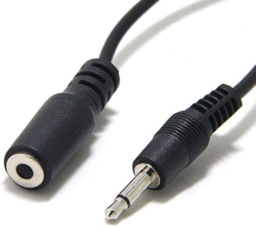 Amazon | モノラル延長ケーブル 3.5mm オスメス ミニプラグ-ミニ