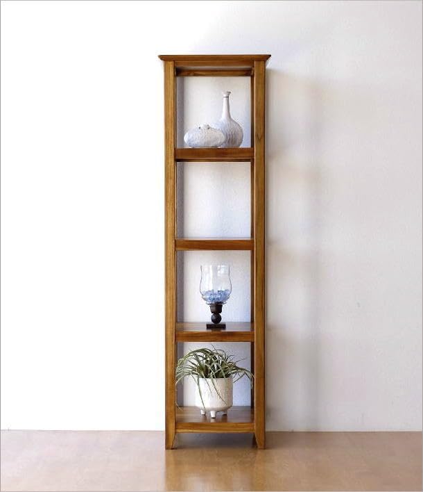チークナチュラルシェルフ5段 楽天市場】オープンラック 本棚 チーク材