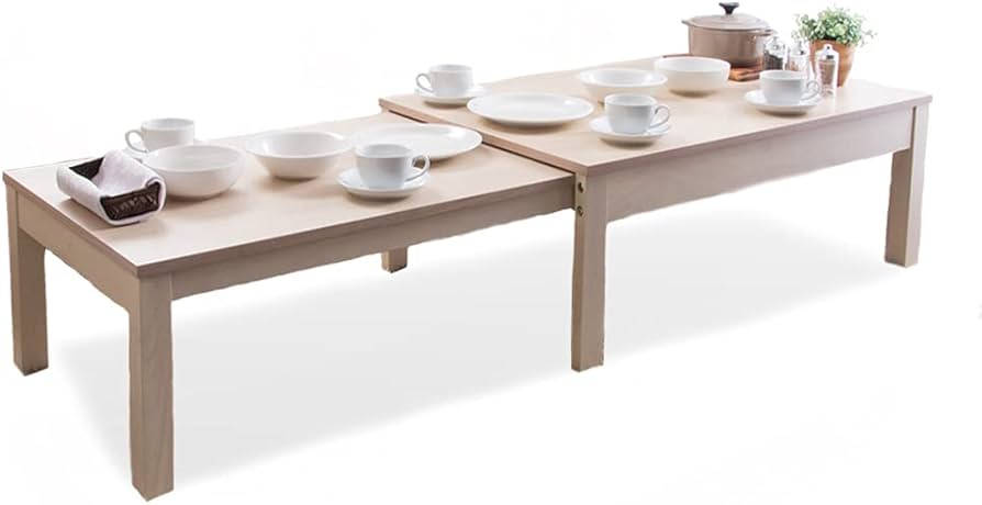 Amazon｜アイリスプラザ 伸縮センターテーブル W80-140 RPE80TBLWH