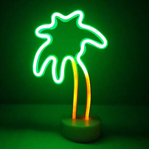 Amazon | 電光ホーム LED ネオン サイン ライト ヤシの木 [電池式 USB