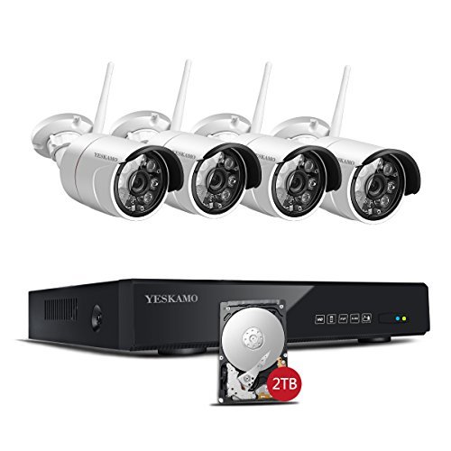 Amazon.co.jp: YESKAMO 防犯カメラ セット 監視カメラ wifi4台 200万