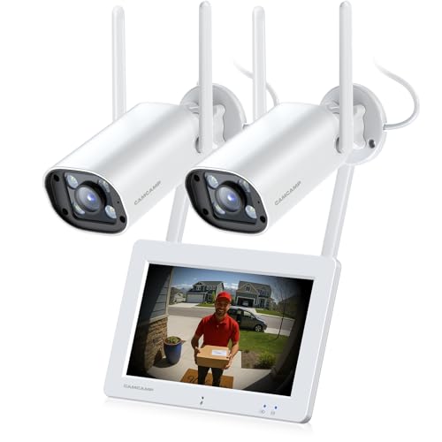 Amazon.co.jp: ワイヤレス防犯カメラ モニター付き 24時間録画 録画