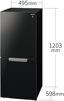 Amazon | シャープ SHARP ガラスドア 冷蔵庫 (幅49.5cm) 152L SJ-GD15J