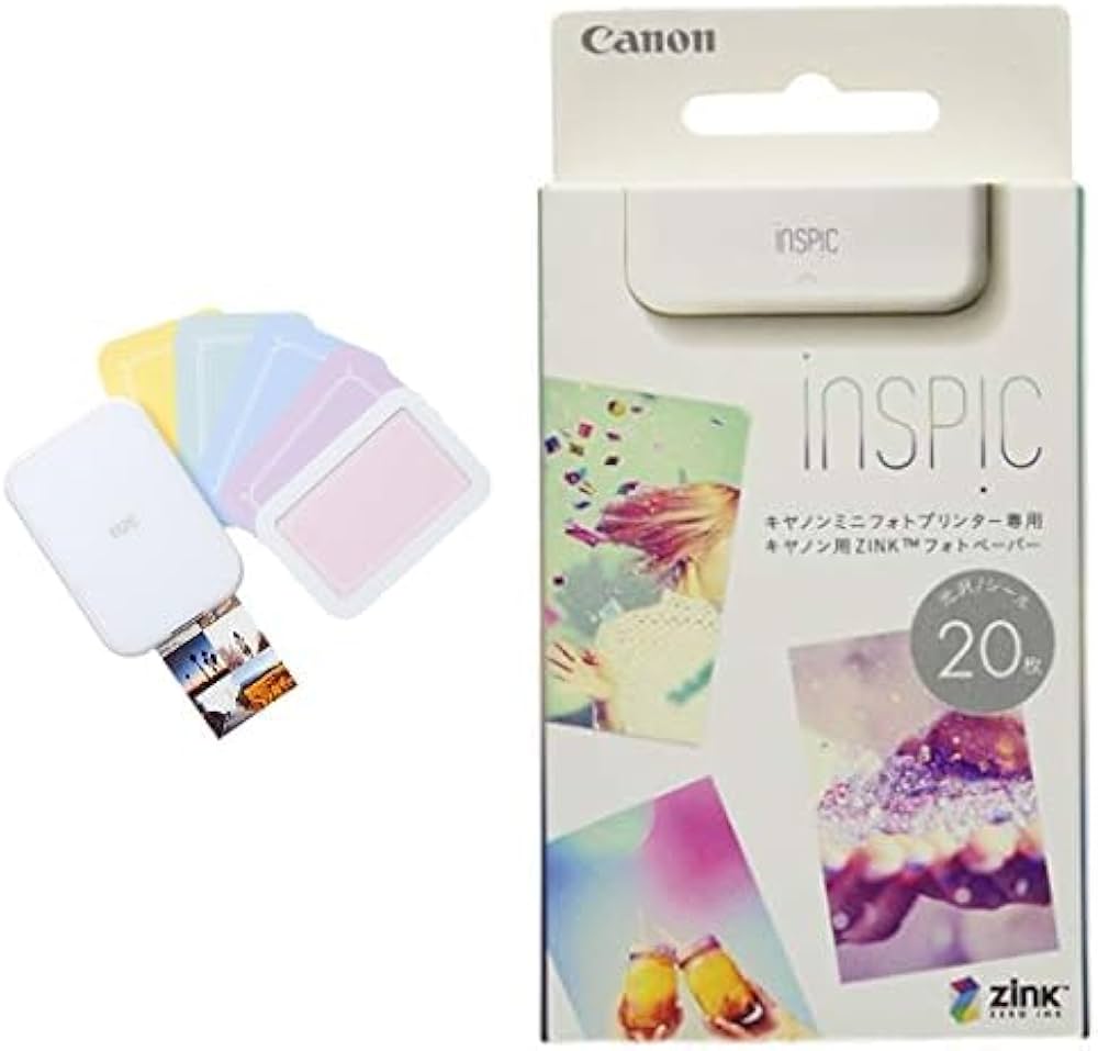 Amazon.co.jp: 【2点セット】Canon スマホ専用ミニフォトプリンター