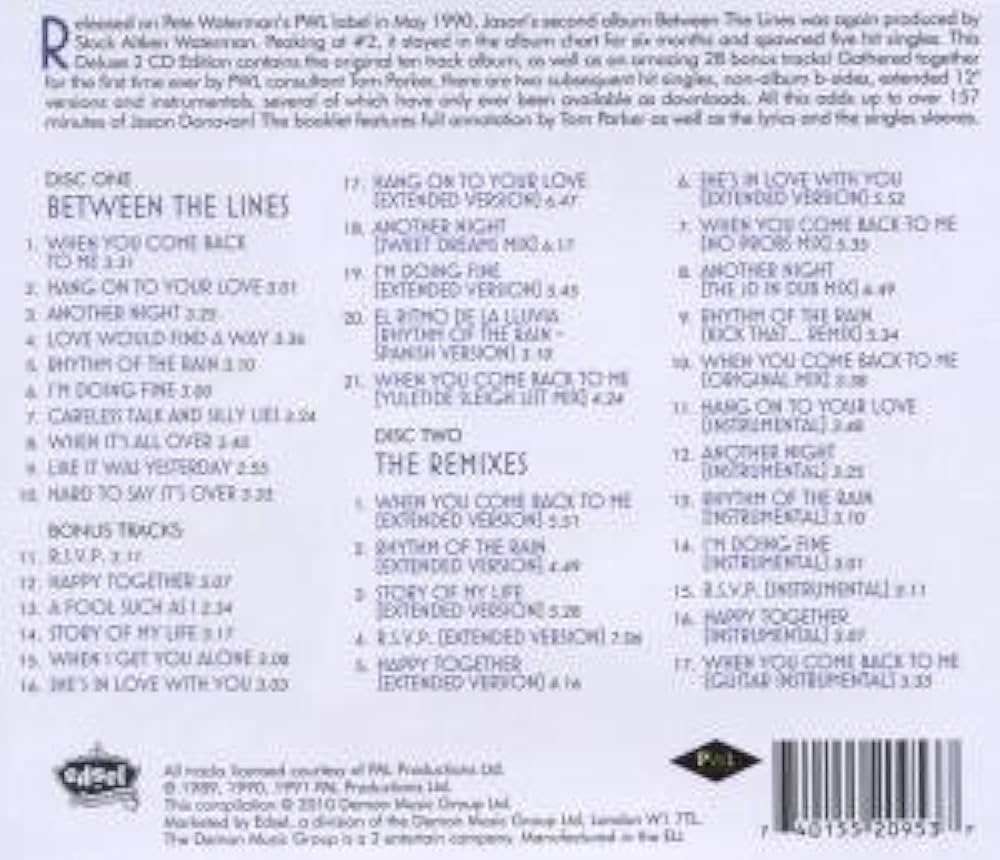 Jason Donovan - Between the Lines - Amazon.com Music