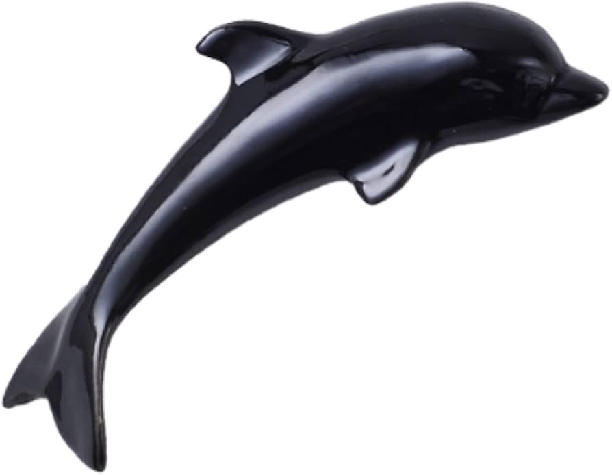 Amazon.com: Ceramic Black Dolphin Wall Decor Handcrafted Sculpture