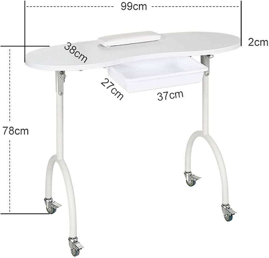 Amazon.co.jp: 折りたたみ ネイルテーブル キャスター付き スリム