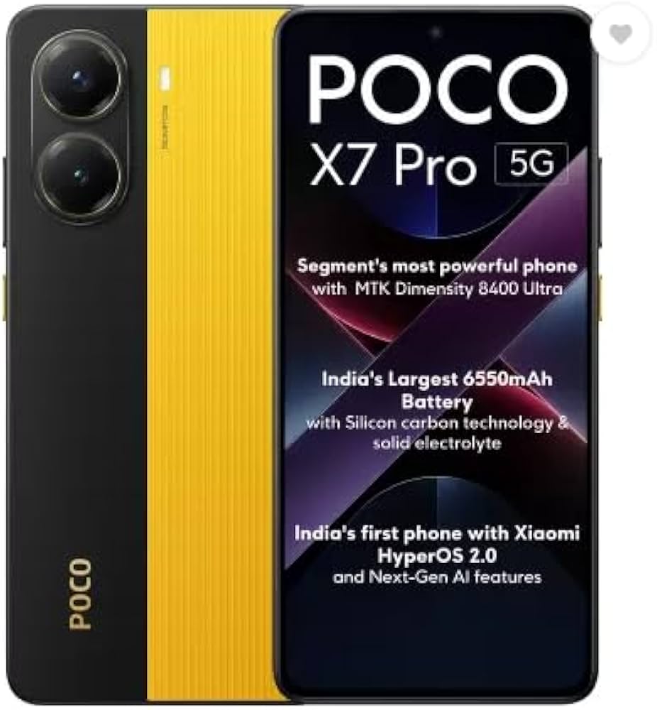 POCO X7 Pro 5G, Yellow (8GB, 256GB) : Amazon.in: Electronics