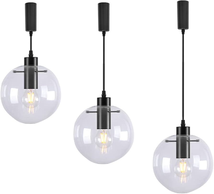 Amazon.co.jp : KIVEN 3個パック ペンダントライト ガラス ダクト