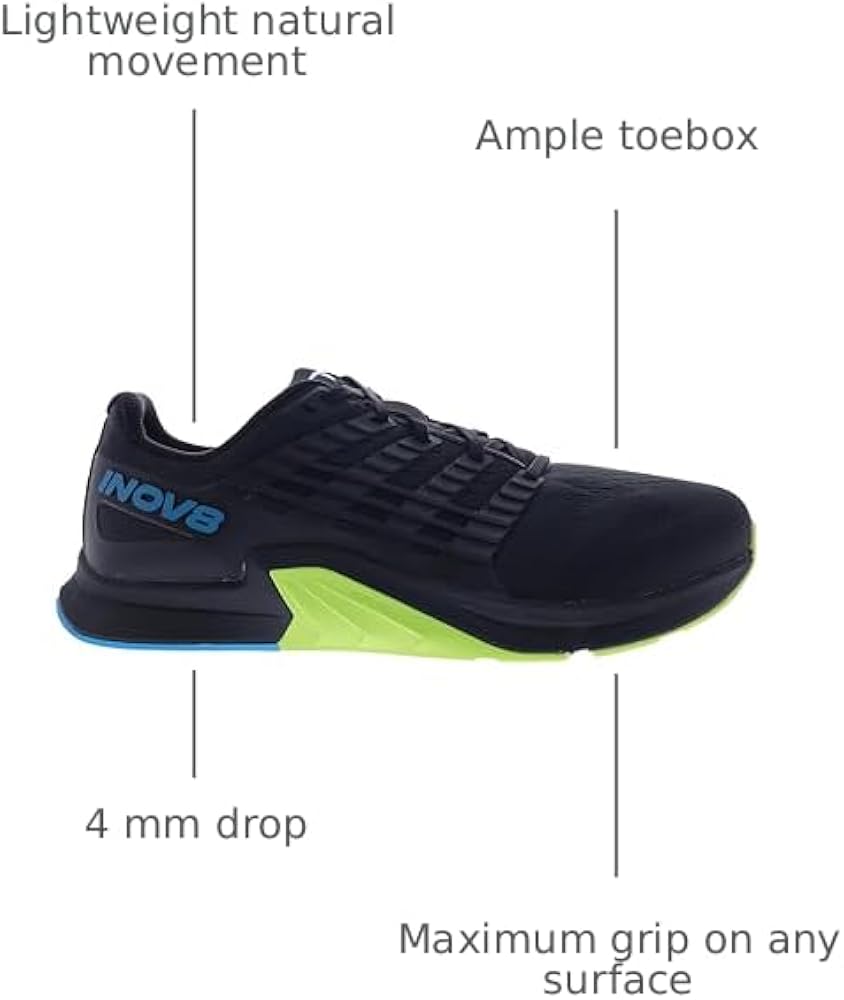 Amazon.com | inov-8 Men's F-Lite Black/Blue/Lime 8 Wide | Fitness