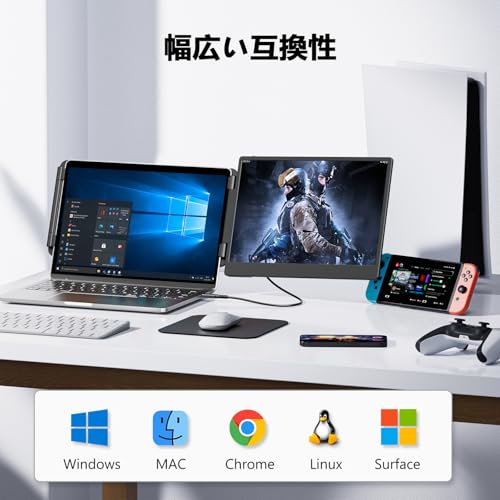 LivElect - LivElect 14インチ デュアルディスプレイ ポータブル