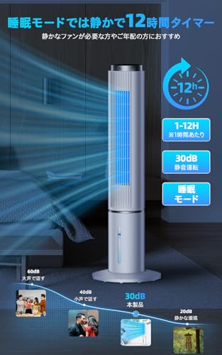 COASTY - 【2025年新型】冷風機 強力 人気 110cm高さ冷風扇 80W