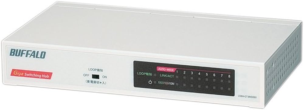 Amazon | BUFFALO Giga対応 スイッチングHub ホワイト LSW4-GT-8NS/WH