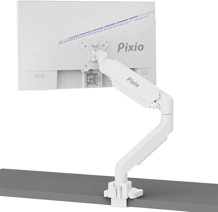 Amazon.co.jp: Pixio PS2S White モニターアーム 白 シングル 17-49