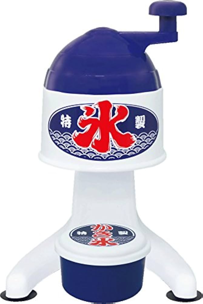 Amazon｜ハック 手動かき氷かき器 ブルーxホワイト W14xD17.5xH29cm