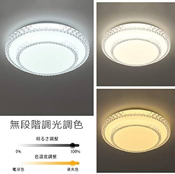 Amazon | LED シーリングライト 星空効果 35W 6~8畳 白色 電球色