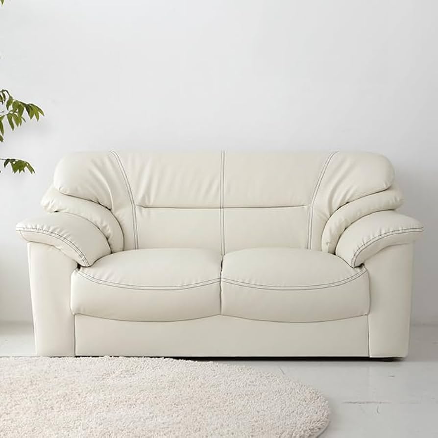 Amazon｜モダンデコ ソファー 2人掛け レザー 座面幅86cm 座面高さ35.5