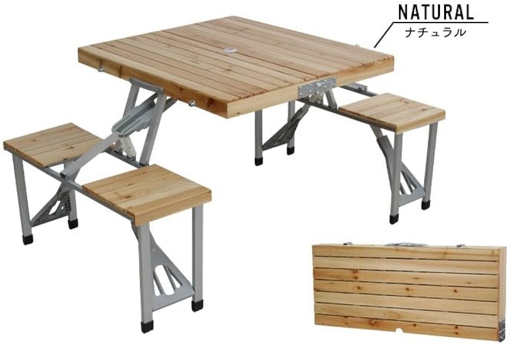 Amazon | 訳あり 木製 ピクニックテーブル セット バーベキュー