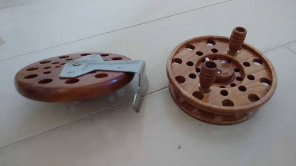 Amazon.co.jp: 木リール ヘチ 落とし込み 重利 太鼓リール タイコ