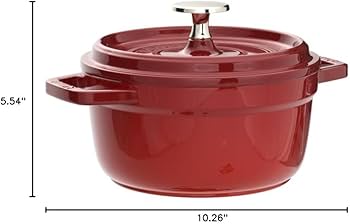 Amazon.com: STAUB Cast Iron Roaster/Cocotte, Round, 20 cm, 2.24 L