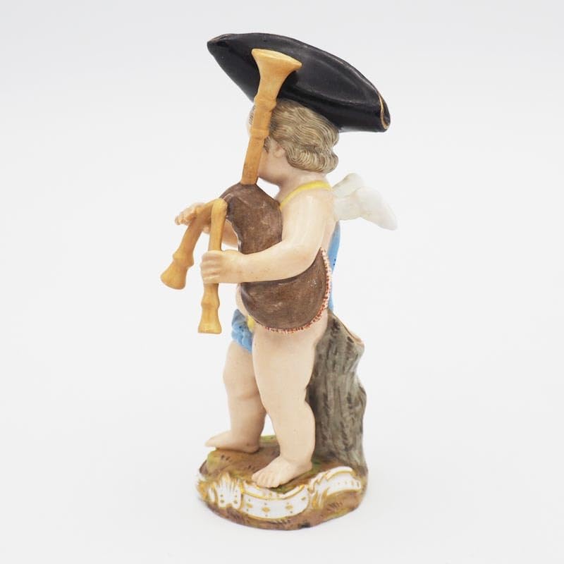 Amazon.co.jp: オールド マイセン Meissen バグパイプを演奏する天使