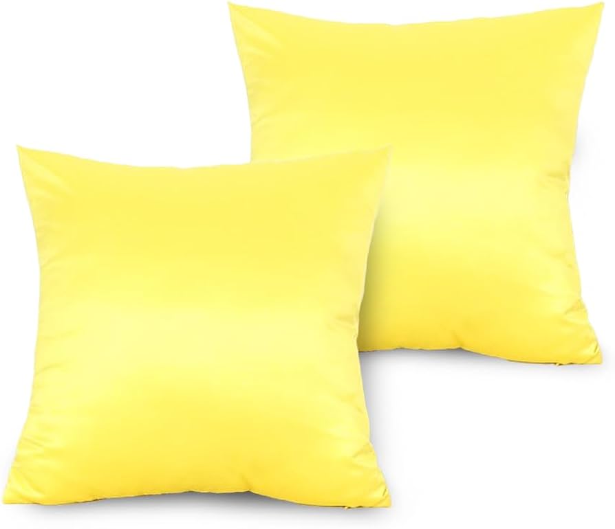 Amazon.co.jp: TREELY クッションカバー レモンイエロー 18x18インチ