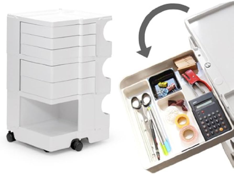 Amazon.co.jp: B-LINE/ビーライン ボビーワゴン3段5トレイ ホワイト