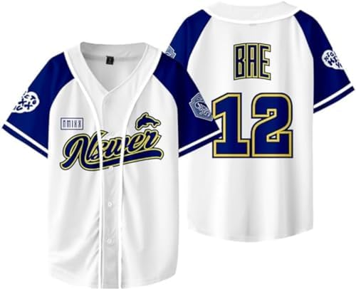 NMIXX Merch Kpop Unisex Baseball Jersey Casual Short Sleeve