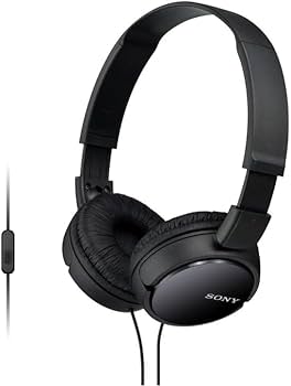Amazon.com: Sony ZX Series Wired On-Ear Headphones with Mic, Black