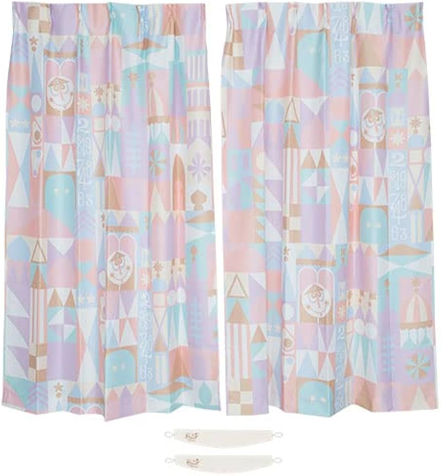 Amazon｜ディズニー カーテン〈100×200 2枚〉イッツアスモールワールド