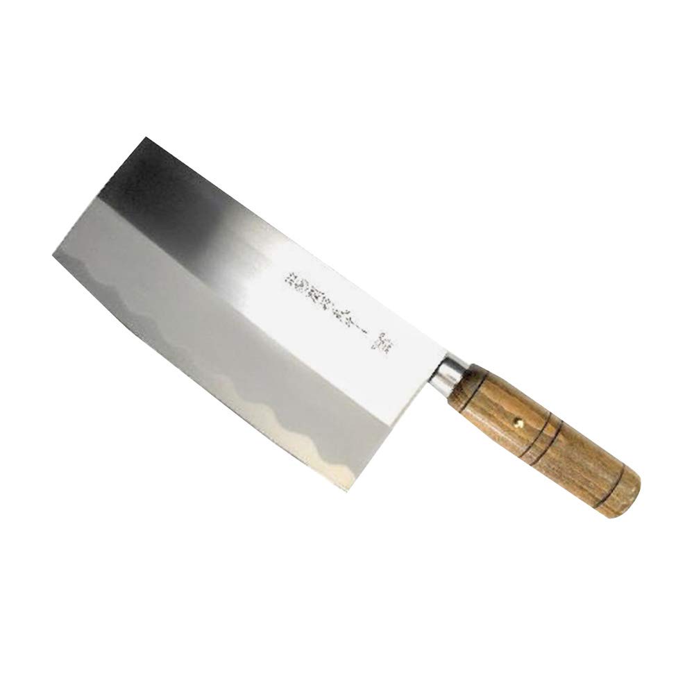Amazon.co.jp: 日本製 関鍔蔵作 丸木柄 中華包丁 8インチ ステンレス鋼