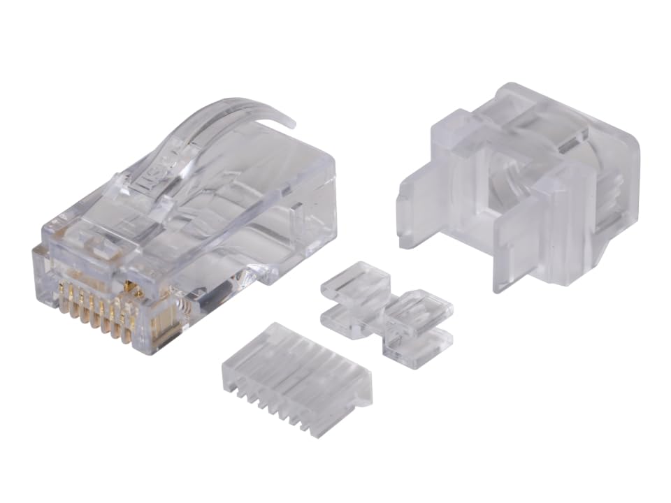 Amazon.co.jp: 日本製線 NSP100-C6A Cat6A RJ45 モジュラープラグ 100