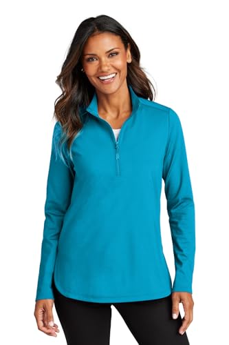 Amazon.com: Port Authority Ladies Double Knit 1/4-Zip LK880