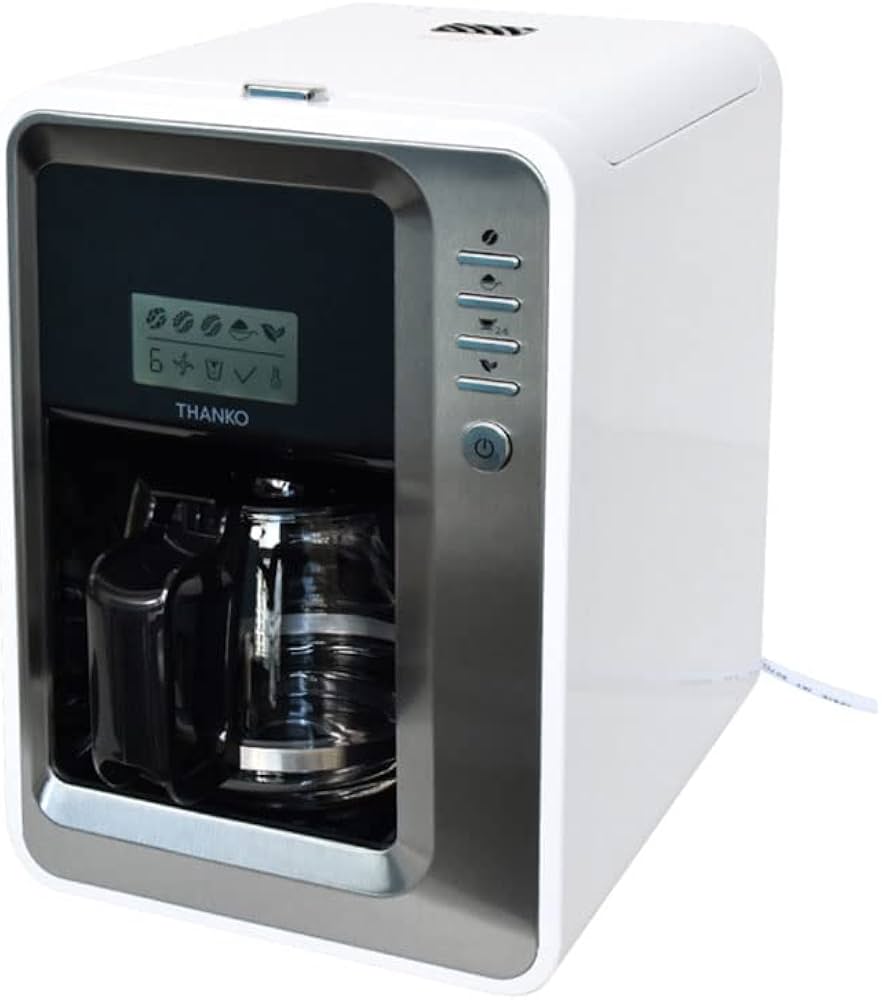 Amazon | ミル付き 3段階 豆 2～6杯 保温機能付き THANKO 全自動3段