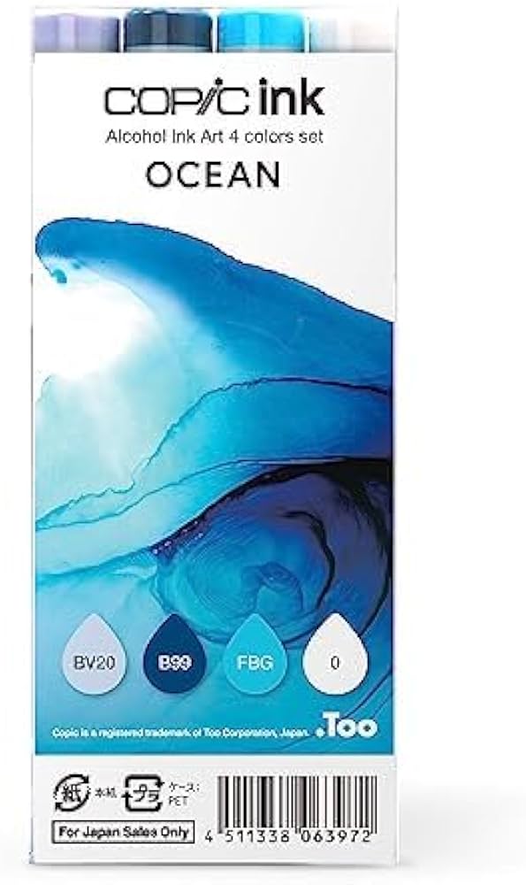 Amazon | コピック インク アルコールインクアート 4本セット
