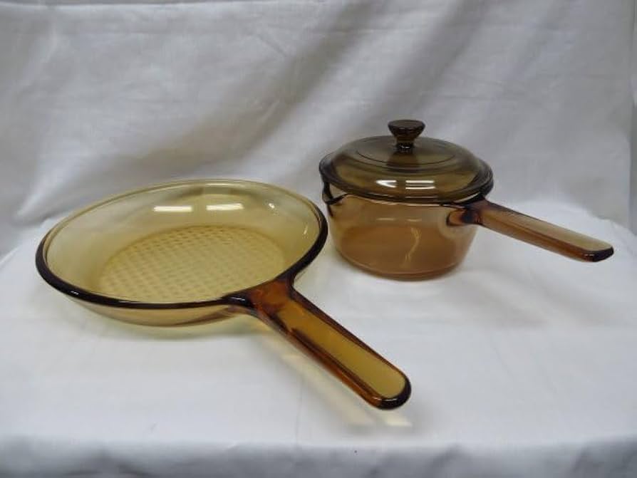 Amazon.co.jp: VISION ビジョン フライパン 片手鍋 レトロ 2点セット