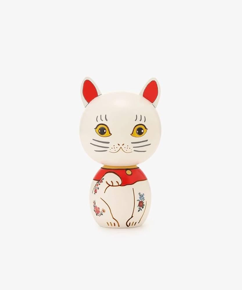 Amazon.co.jp: アフタヌーンティー 白猫 こけし ナタリーレテ× 卯三郎