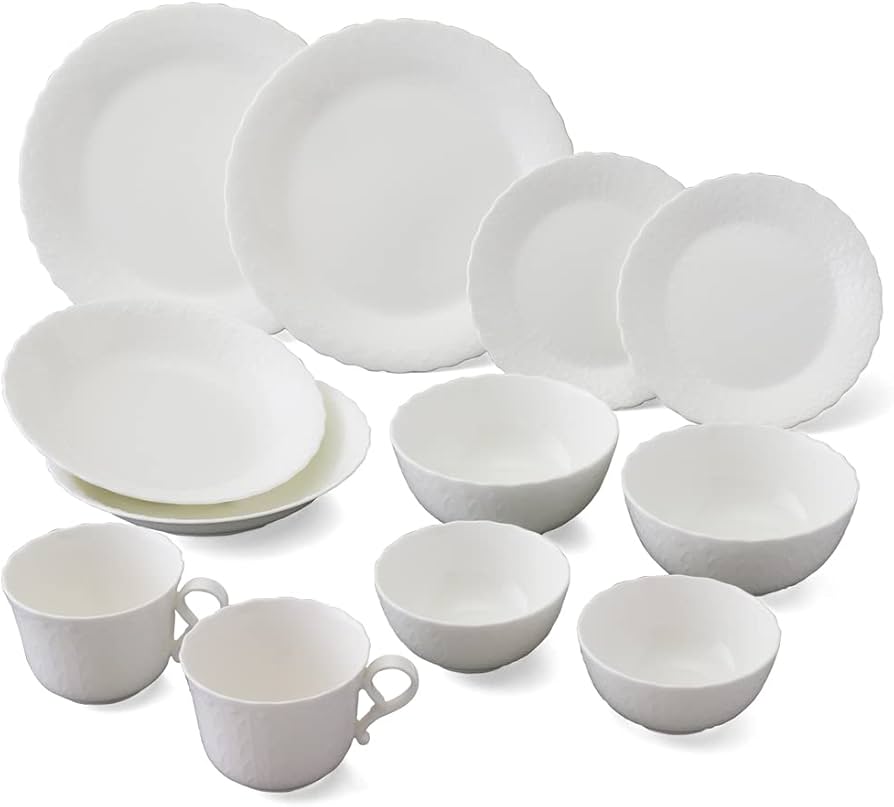 Amazon.co.jp: NARUMI(ナルミ) 食器 12点セット シルキーホワイト 2人