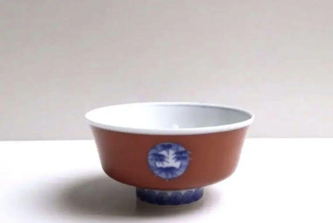 Amazon.co.jp: 深川製磁 丸紋外赤 お茶碗 : ホーム＆キッチン