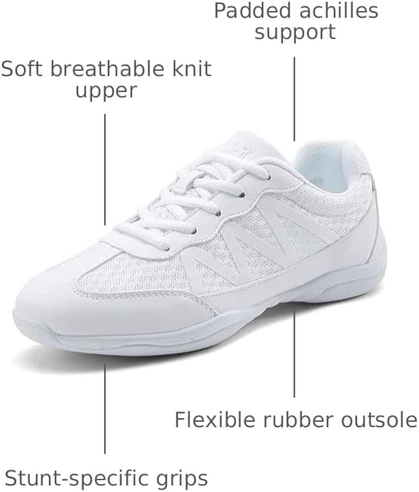Amazon.com | BAXINIER Girls Cheerleading Shoes Women White Cheer