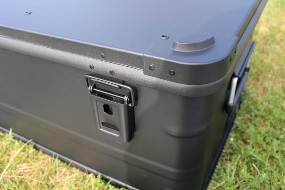 Amazon｜マットブラック スタッキング アルミコンテナボックス