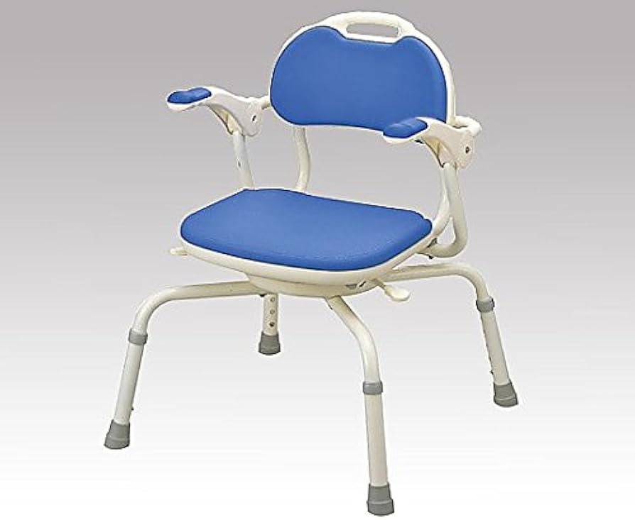 Amazon | アロン化成 肘掛付シャワーベンチ まわるくん ブルー