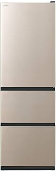 Amazon | 日立 冷蔵庫 幅60cm 375L ライトゴールド R-V38SV N 3ドア 右