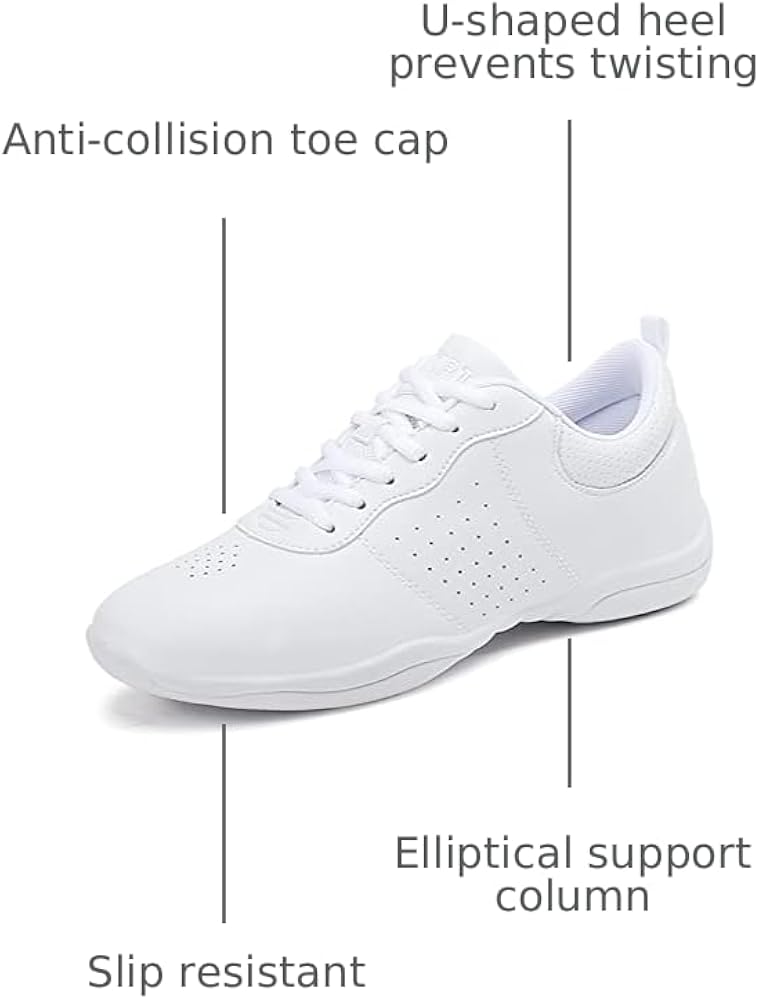 Amazon.com | FOFOWHAT White Cheer Shoes for Girls Training